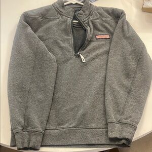 Vineyard Vines Gray Zip-Up Sweater